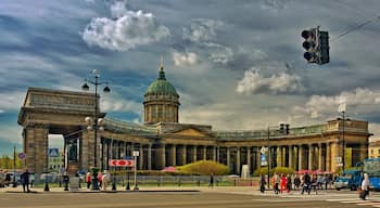 May 2011
Kazan Cathedral, St. Petersburg
Kazan Cathedral is a Russian Orthodox Church built in 1801 - 1811 by architect Andrey Voronikhin. Also known as Cathedral of Our Lady of Kazan, dedicated to this venerated icon. It was modeled upon the St. Peter's Basilica in Vatican. It is located on the main road of St. Petersburg, the Nevsky Boulevard.