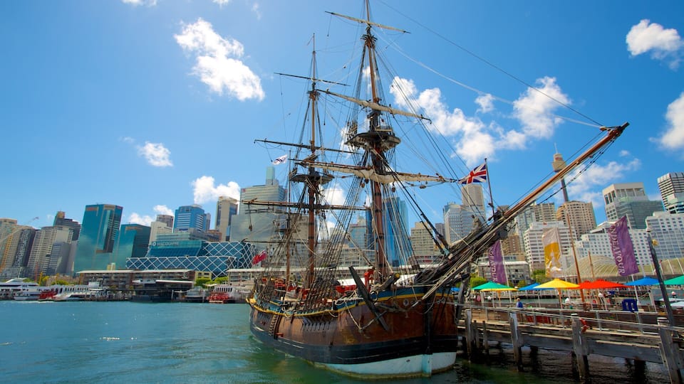 Visit to the Australian National Maritime Museum showcases historic ship against Sydney skyline