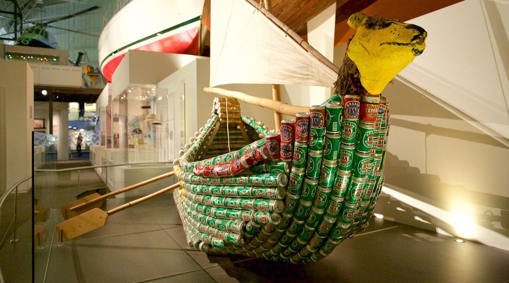 Australia National Maritime Museum showing interior views and art