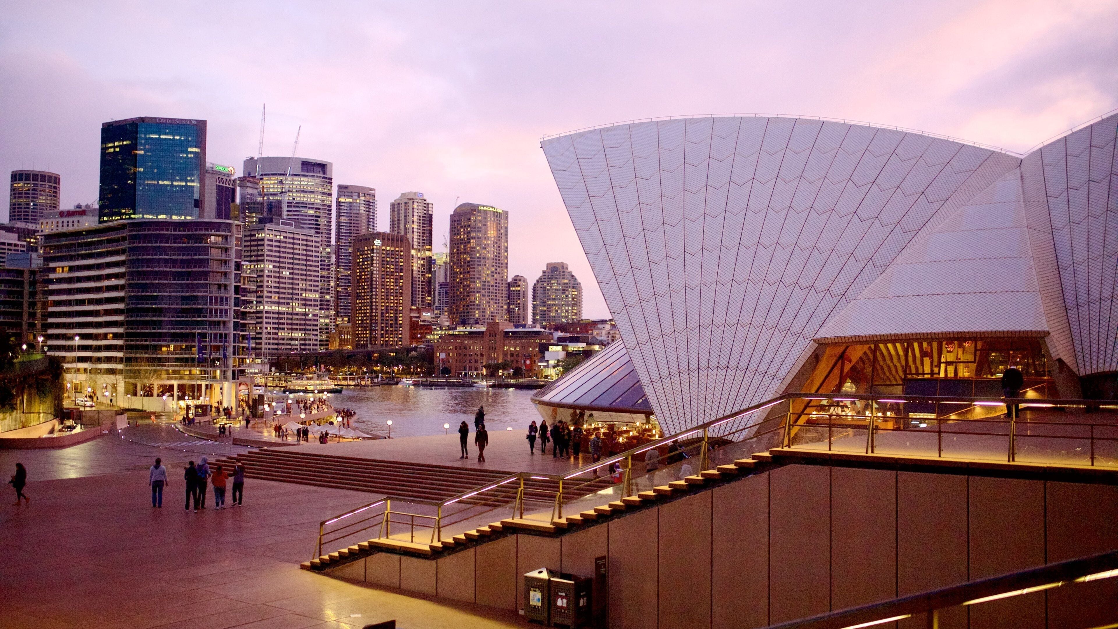 Sydney Opera House which includes a city, cbd and a skyscraper