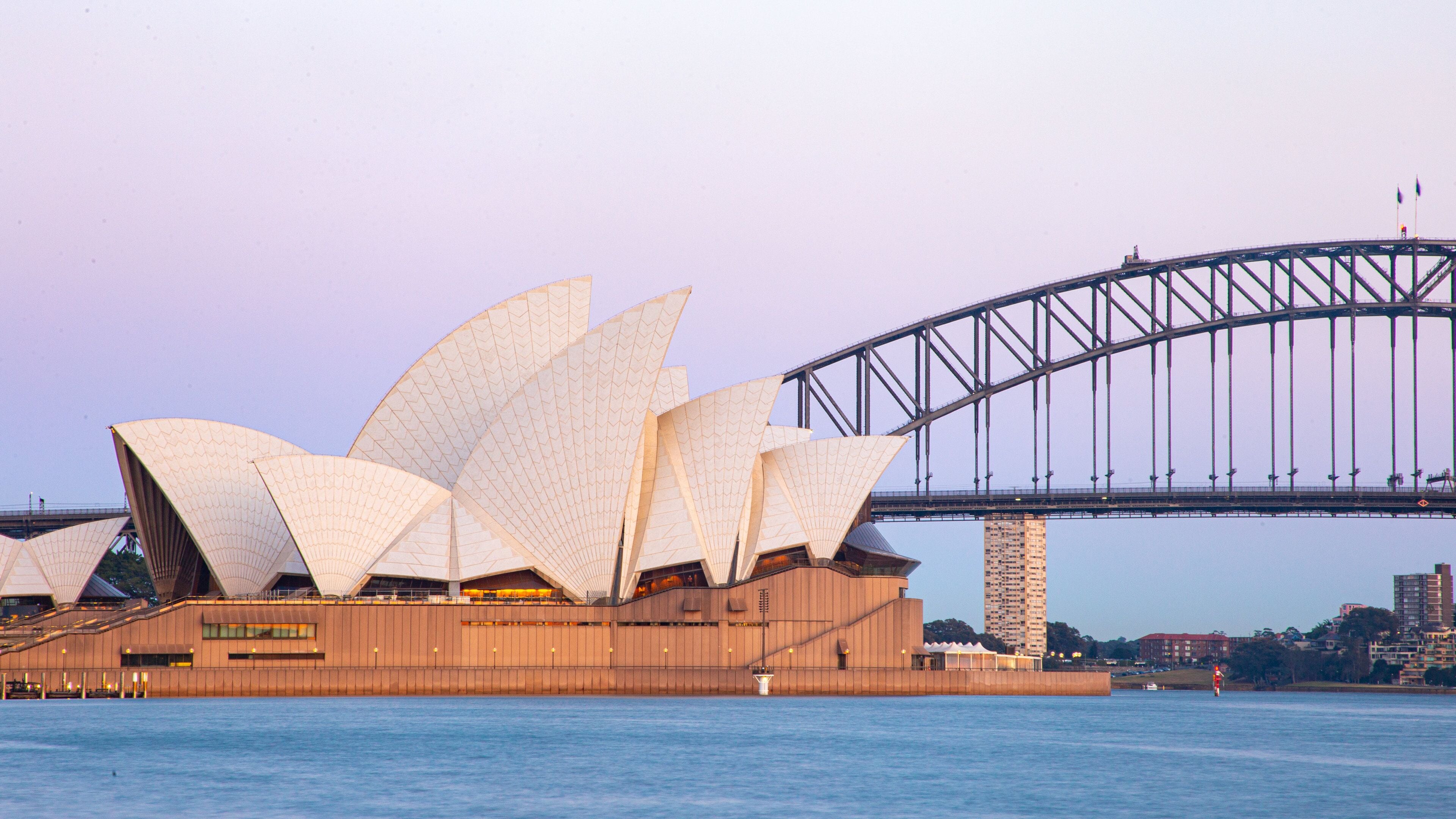 Mrs. Macquarie\'s Chair showing a bay or harbor, a monument and a bridge