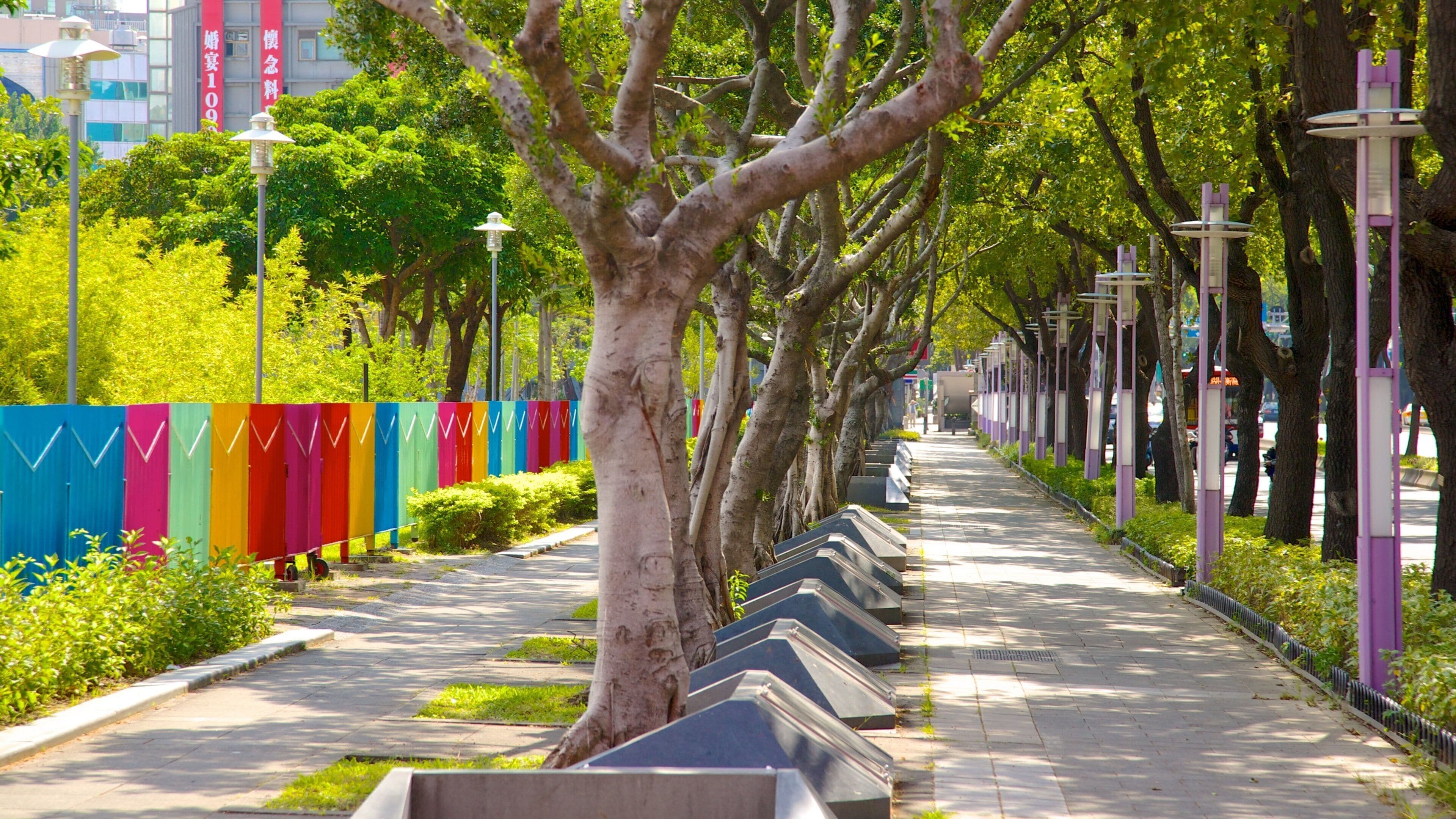 Taipei Fine Arts Museum showing a garden and outdoor art