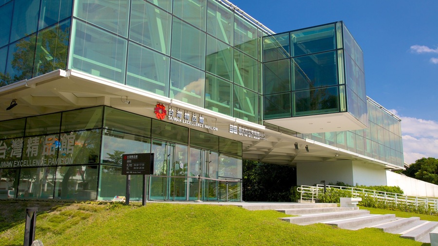 Taipei Fine Arts Museum featuring modern architecture and art
