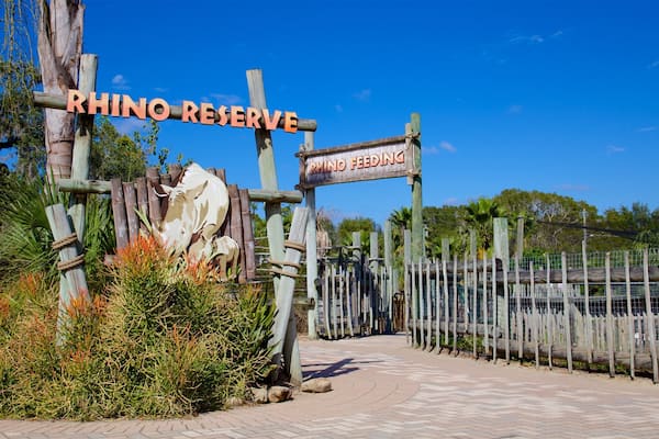 Lowry Park Zoo which includes zoo animals and signage