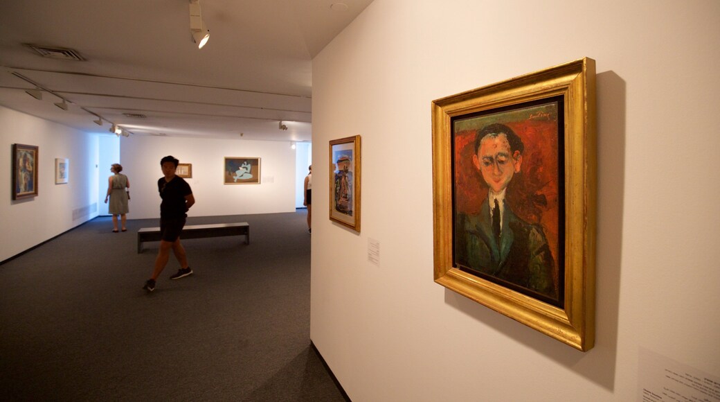 Tel Aviv Museum of Art which includes interior views and art as well as a small group of people