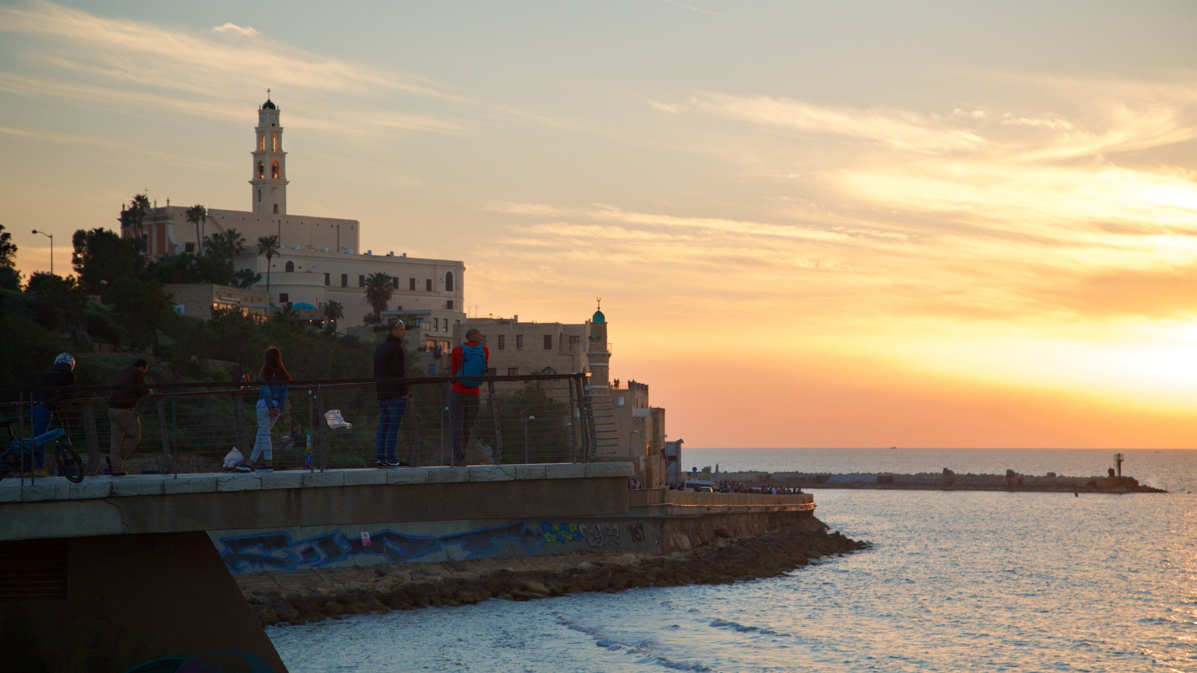 St. Peter\'s Church which includes general coastal views, landscape views and a sunset