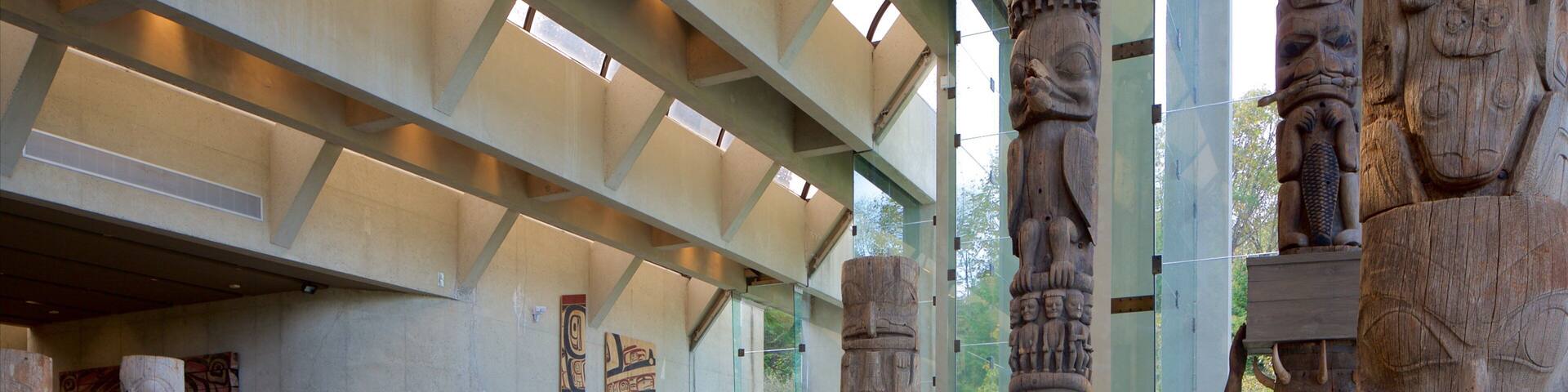 Museum of Anthropology which includes interior views and indigenous culture