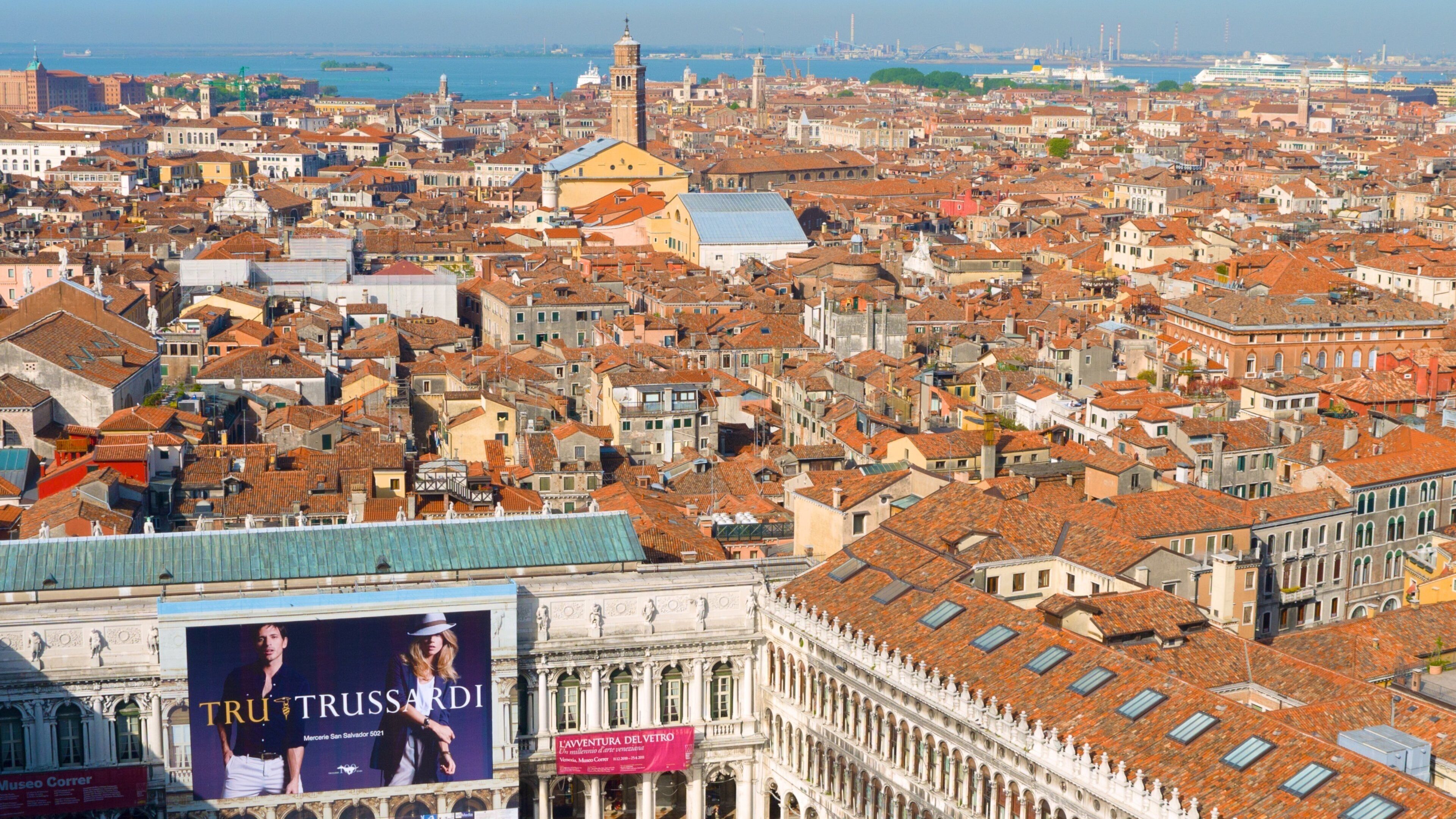 Exploring St. Mark's Square in Venice, with stunning views of the city rooftops and the Adriatic Sea