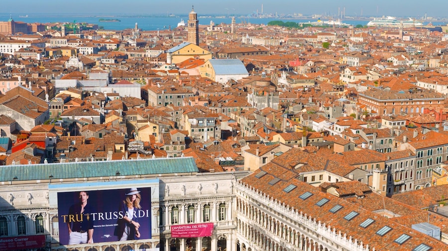 Exploring St. Mark's Square in Venice, with stunning views of the city rooftops and the Adriatic Sea