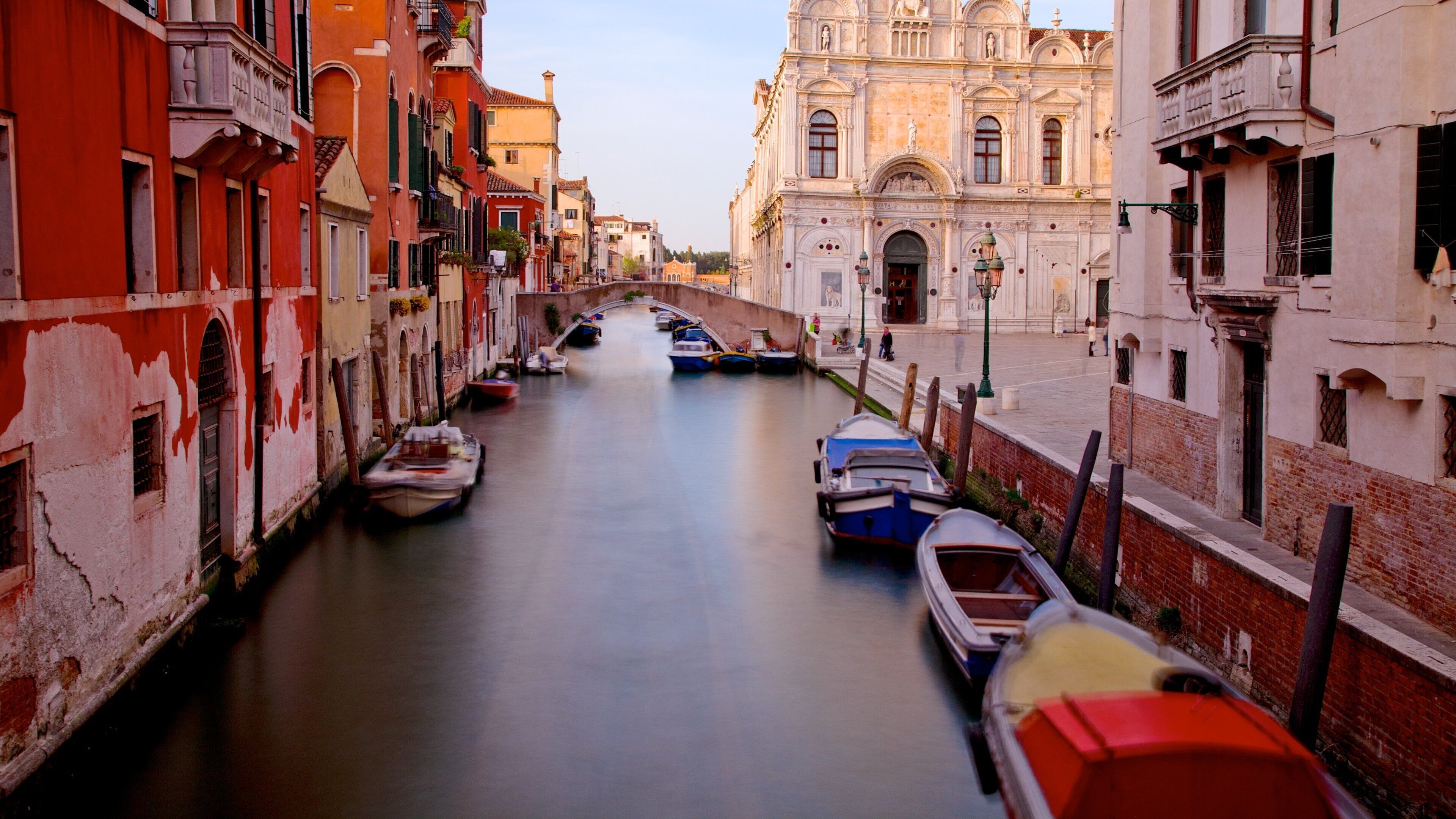 Chiesa Santa Maria dei Miracoli featuring heritage architecture, a river or creek and boating