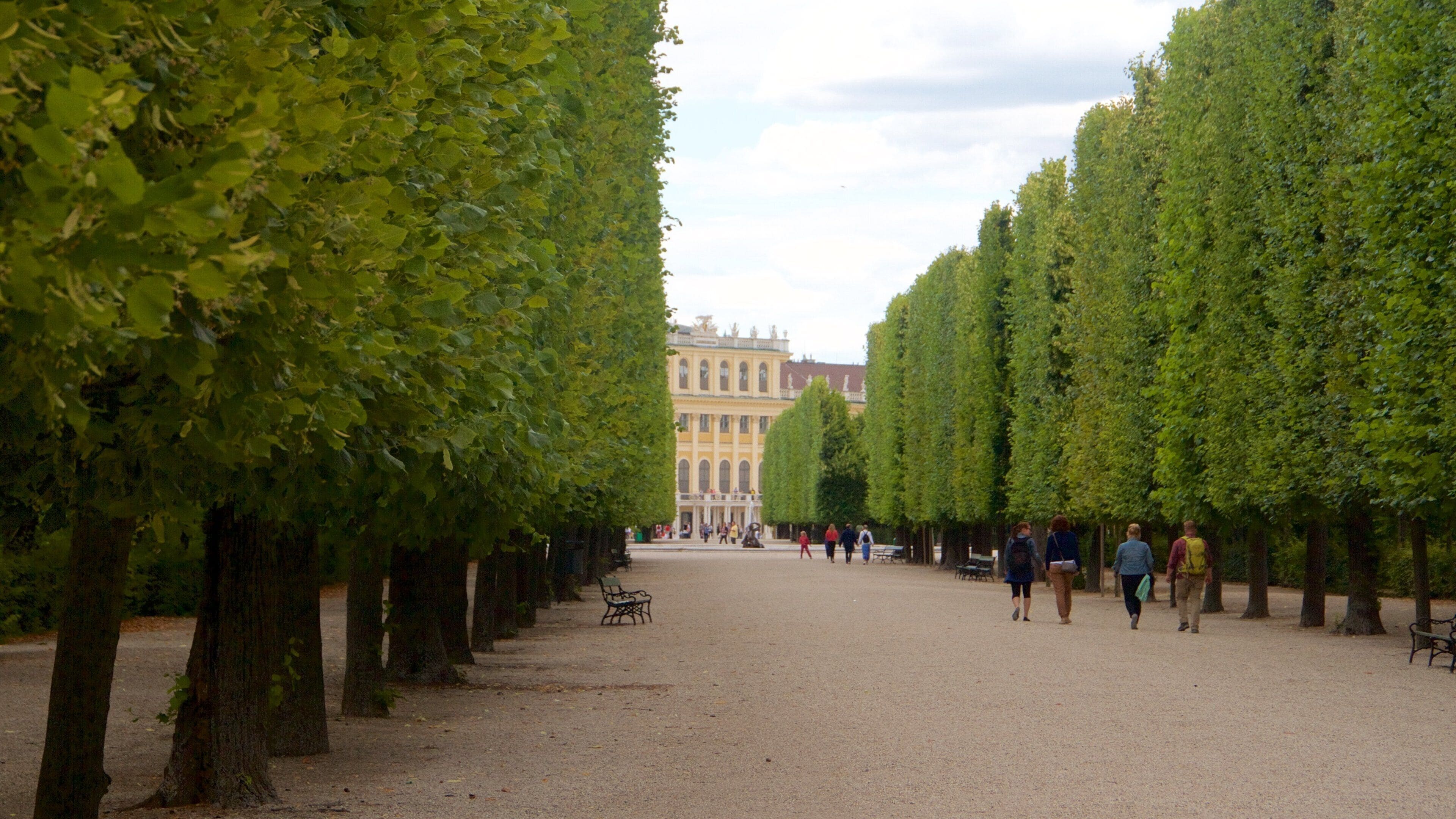 Schönbrunn slott som inkluderer park og kulturarv