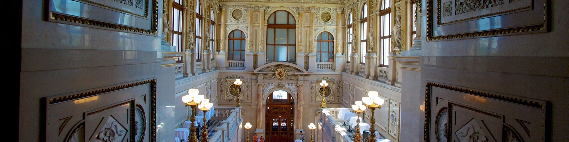 Burgtheater showing chateau or palace, interior views and heritage architecture