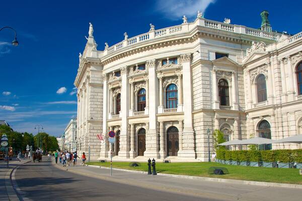 Burgtheater which includes street scenes, heritage architecture and heritage elements