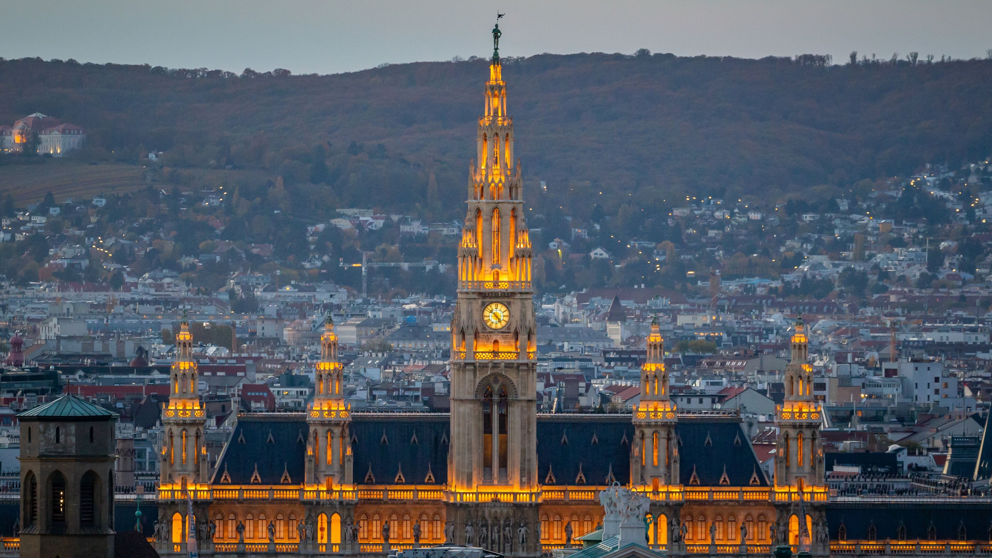 St. Stephen\'s Cathedral showing landscape views, heritage architecture and a city