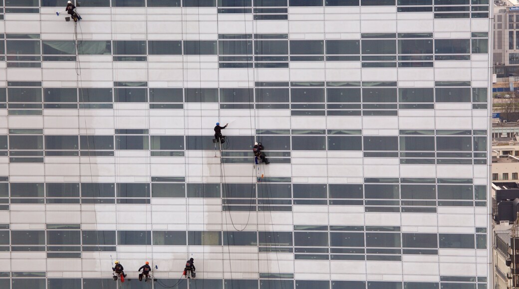 Palace of Culture and Science which includes climbing