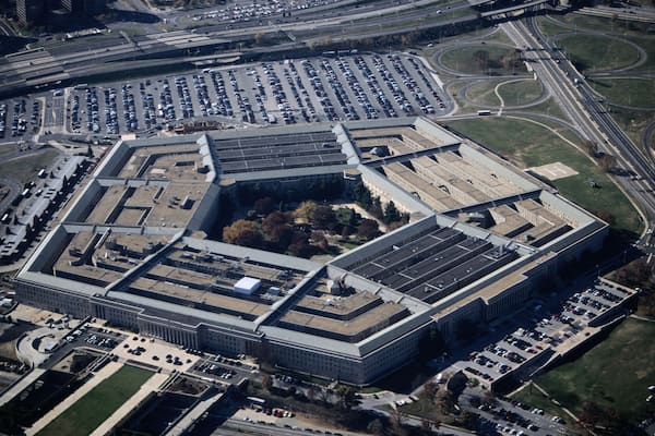 Aerial View of the Pentagon in Virginia