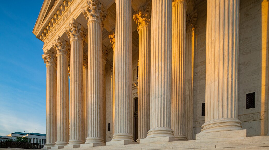 Supreme Court of the United States showing an administrative buidling and heritage elements