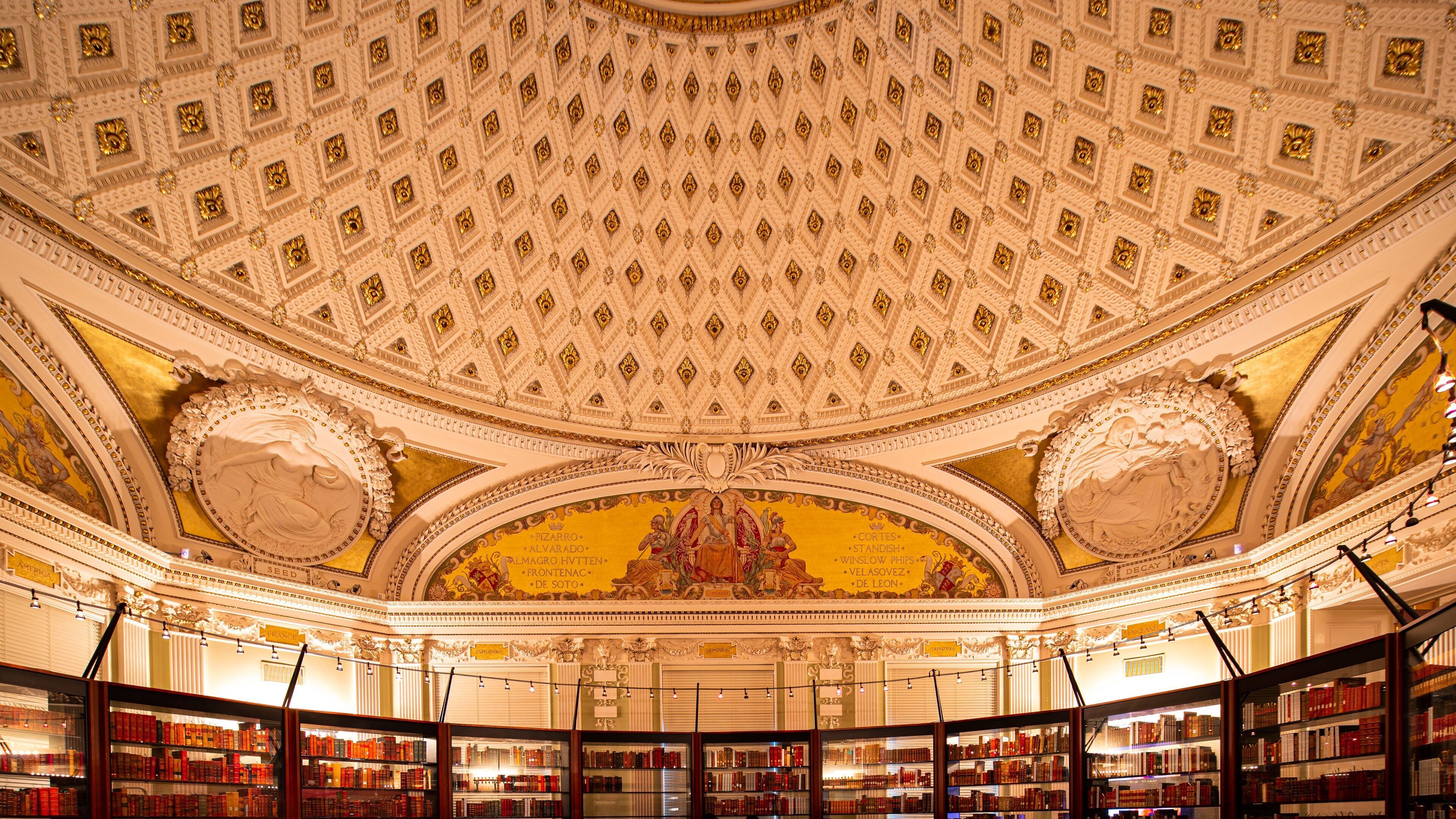Library of Congress featuring an administrative buidling, interior views and heritage elements