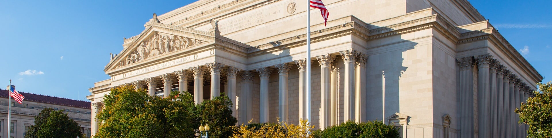 National Archives showing an administrative buidling and heritage architecture