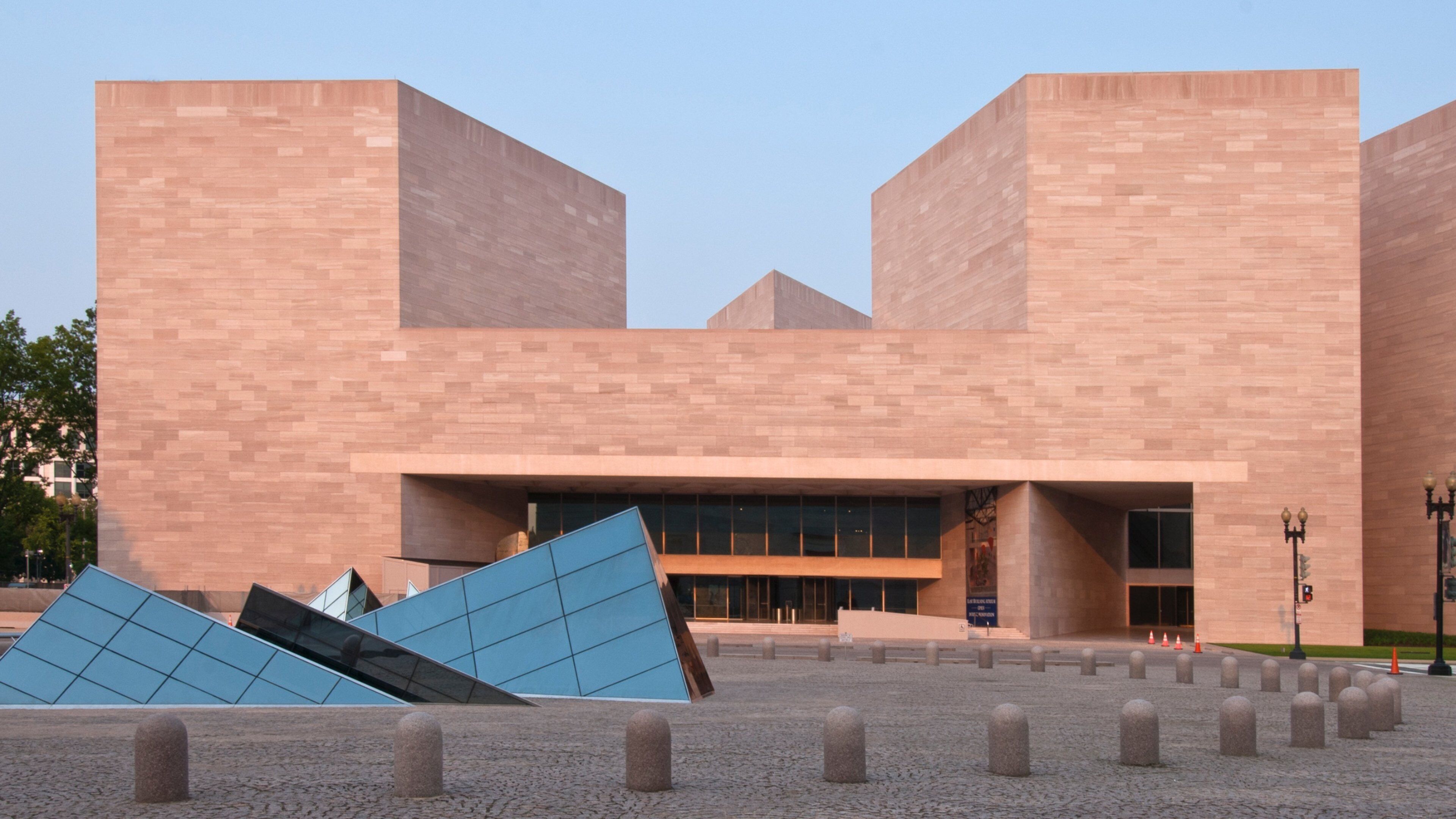 National Gallery of Art which includes outdoor art and modern architecture