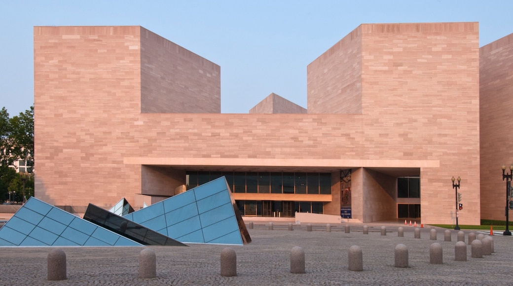 National Gallery of Art which includes outdoor art and modern architecture