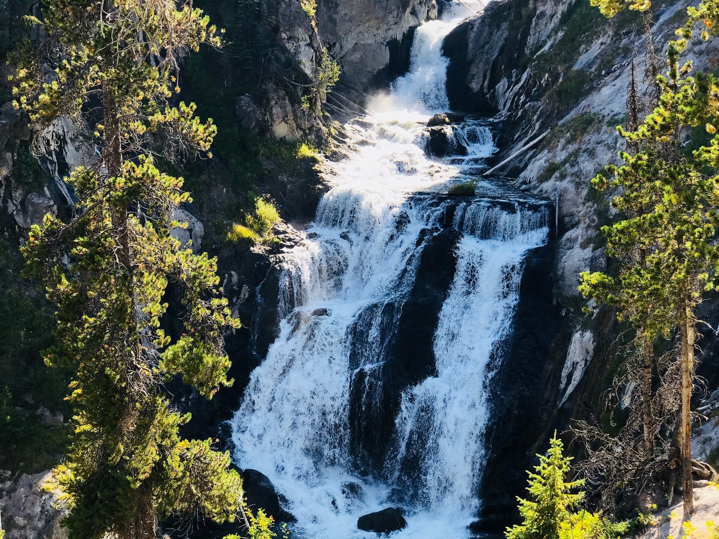 A 2 mile trek from the Norris geyser basin to this wonder waterfall.  
 