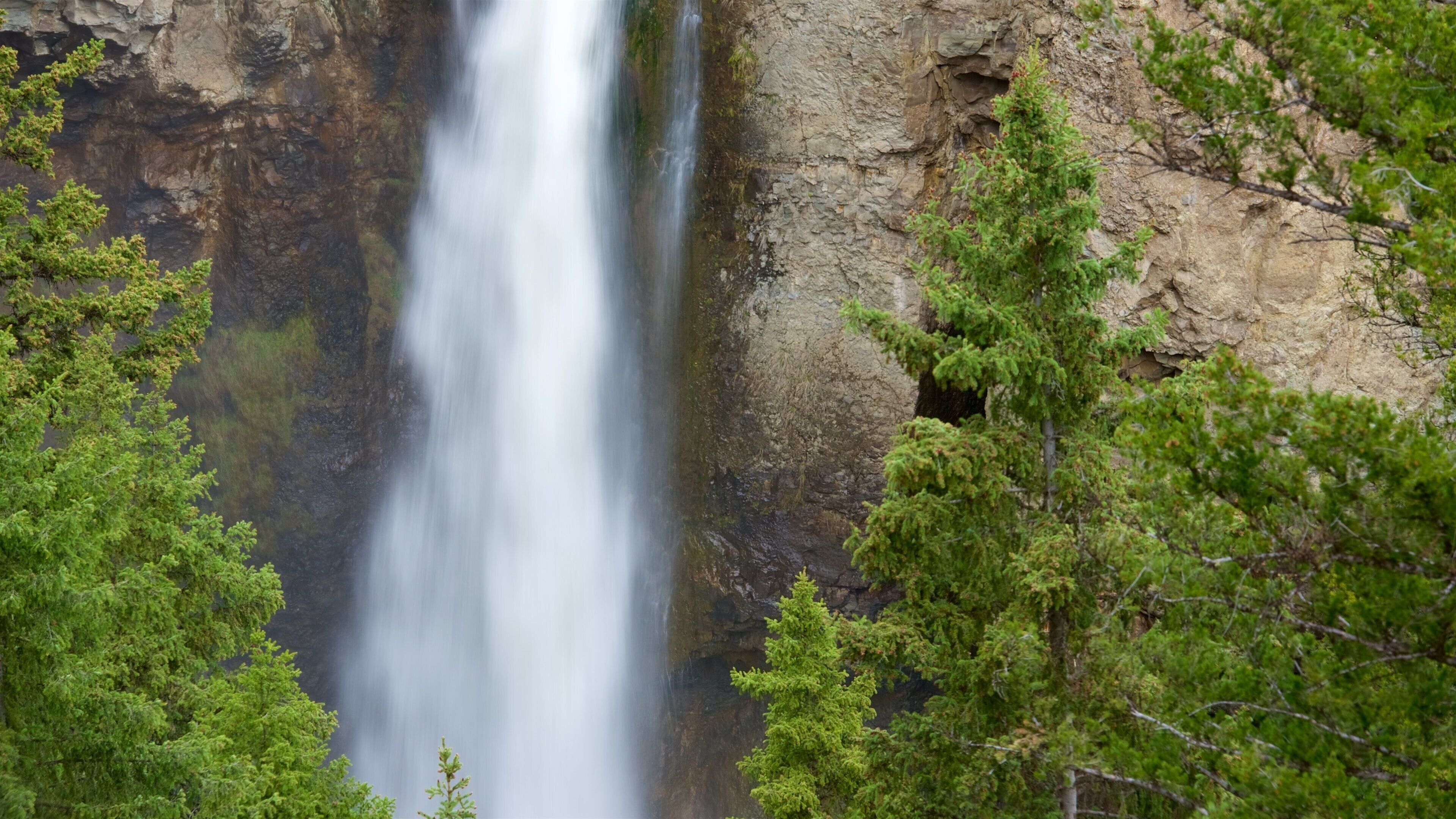 Tower Fall which includes a cascade