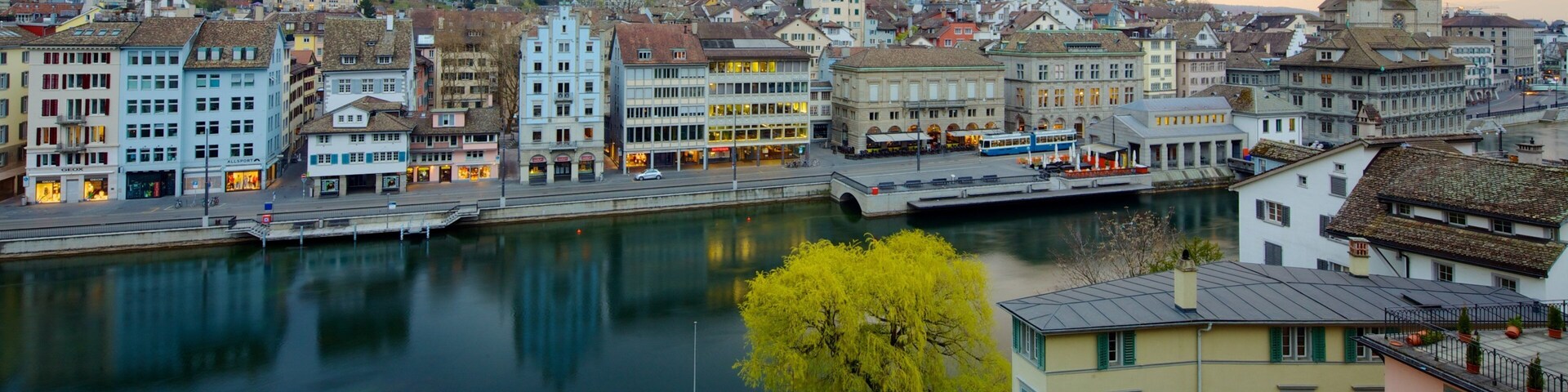 Lindenhof which includes a sunset and heritage architecture