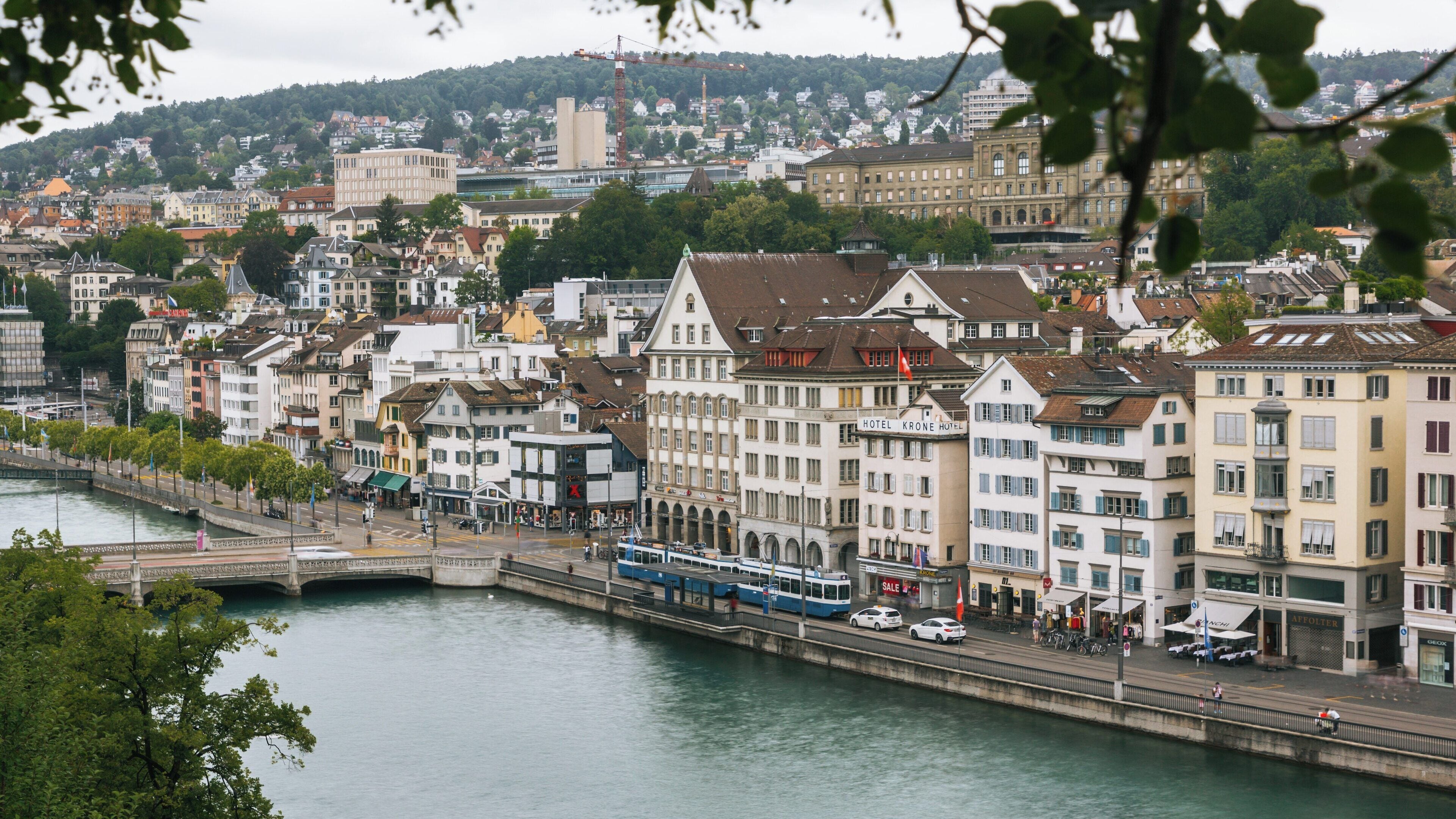 Explore the picturesque Lindenhof in Old Town Zurich surrounded by historic architecture and the serene Limmat River in Switzerland's Canton of Zurich