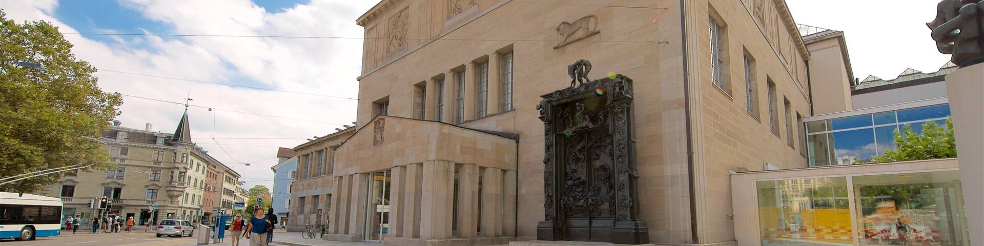 Kunsthaus Zurich featuring a square or plaza and heritage architecture