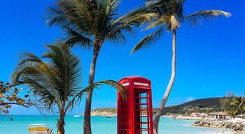 Phone booth in Dickenson Bay on Antigua