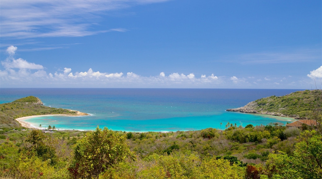 Half Moon Bay Beach which includes landscape views, a sandy beach and general coastal views