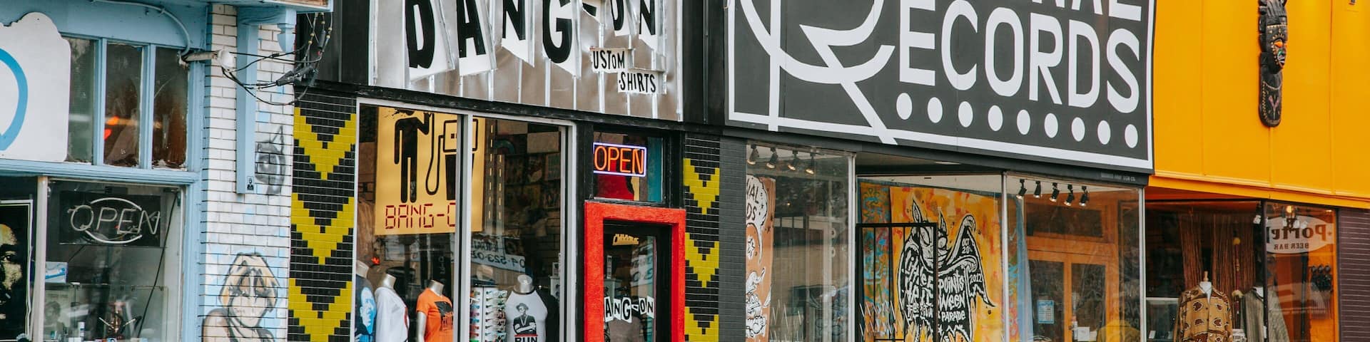 Little Five Points showing signage