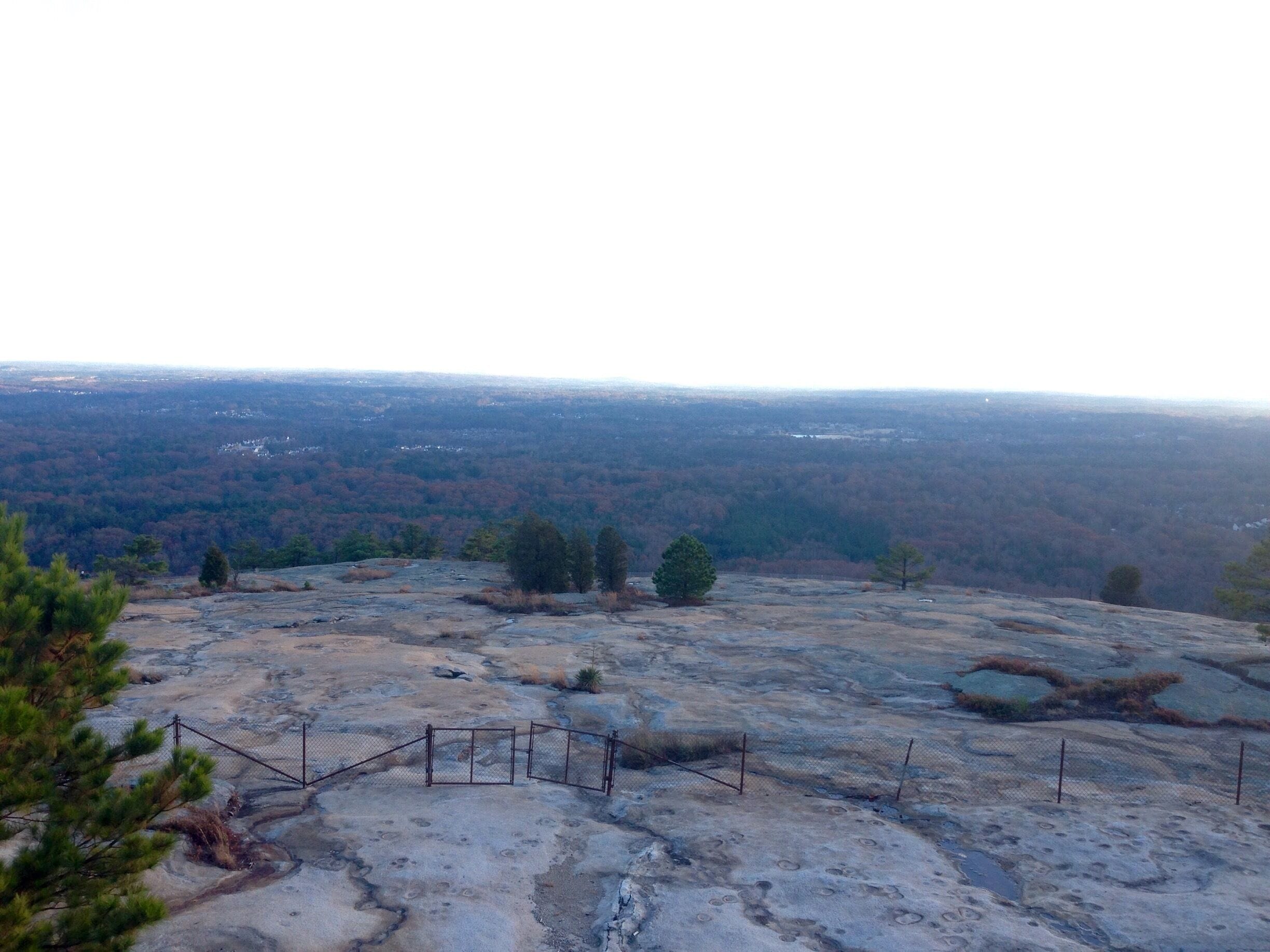 View from on top of Stone Mountain in late November.
