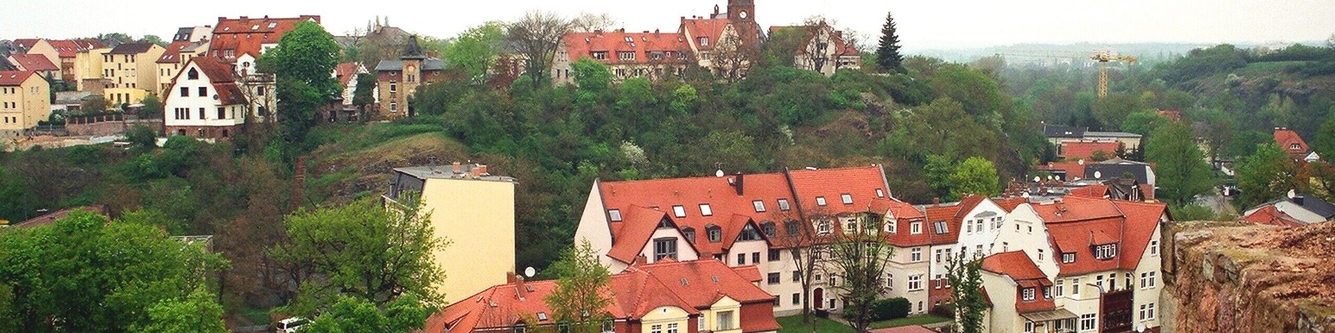 Halle (Saale), view from the Giebichenstein Castle to the suburb Kröllwitz