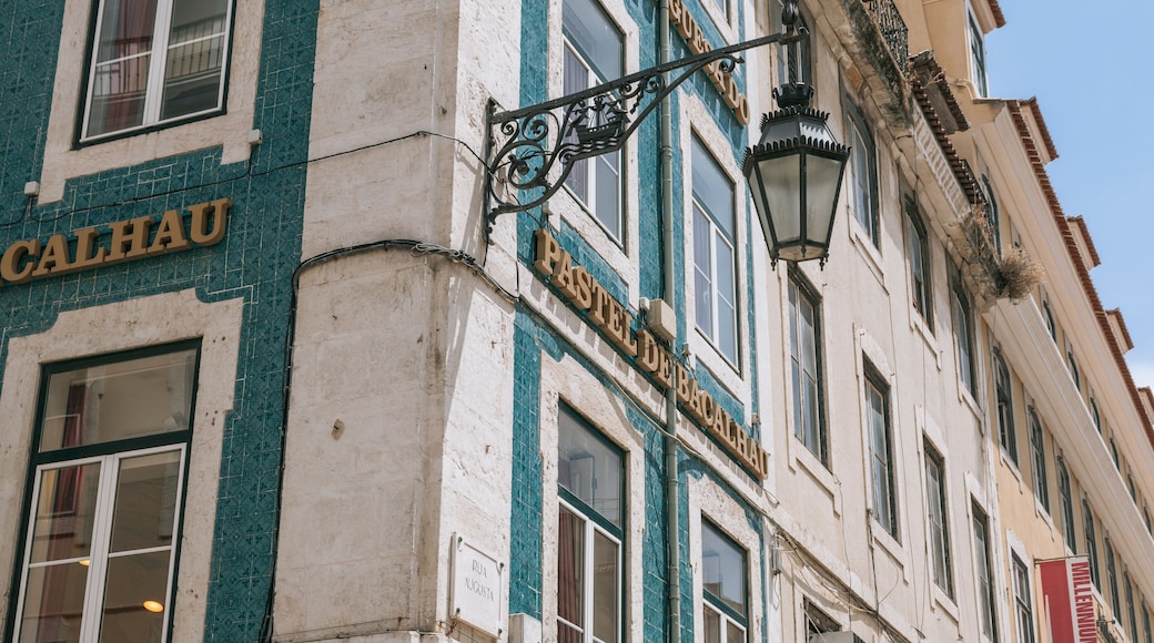 Chiado which includes heritage elements and signage