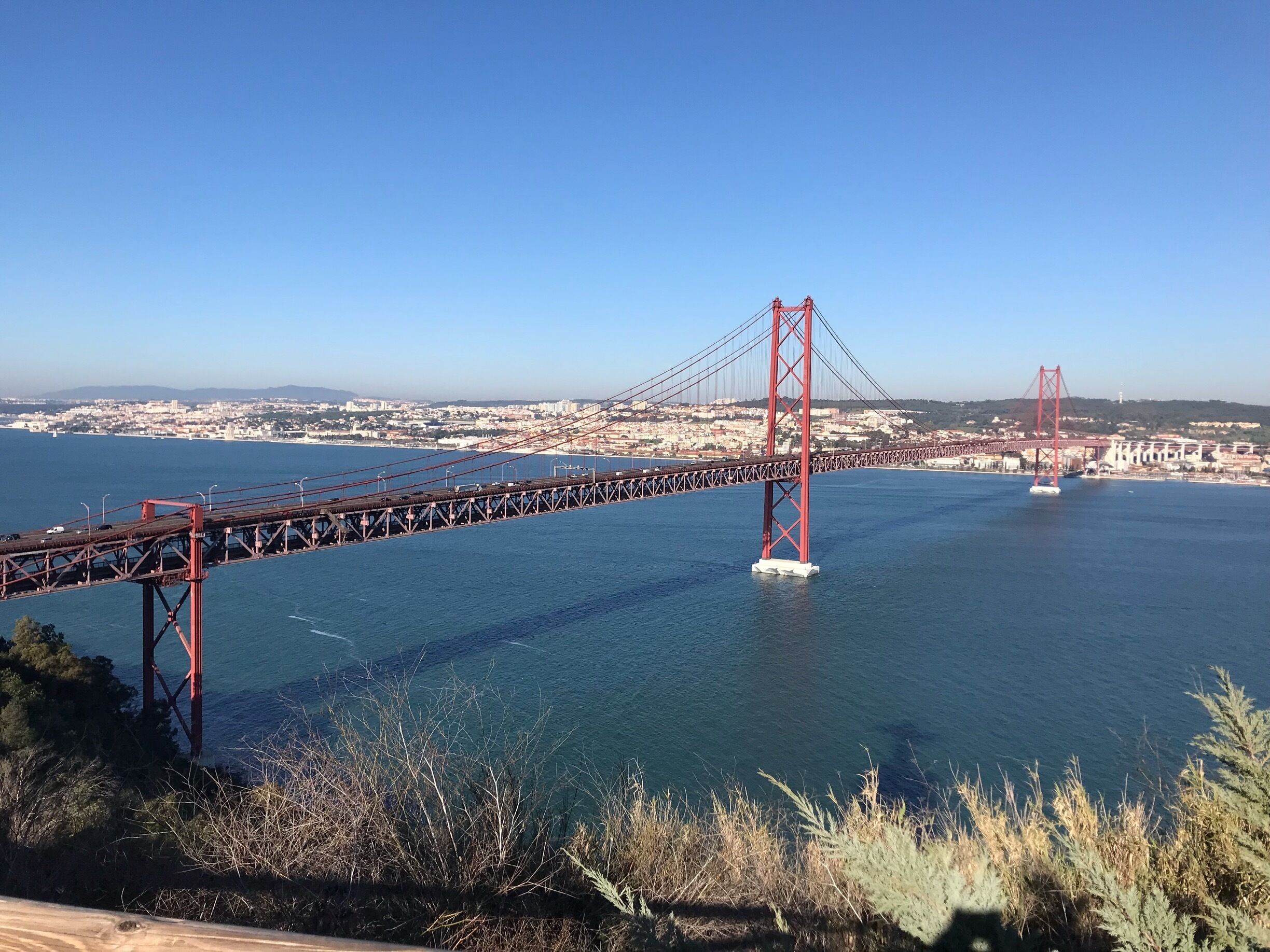 Cristo Rei hill, looking at 25th April Bridge 🌉