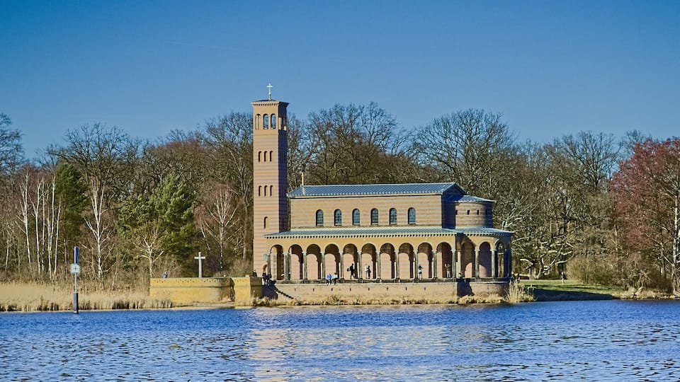 Heiland Kirche at Port of Sacrow - near Potsdam.
