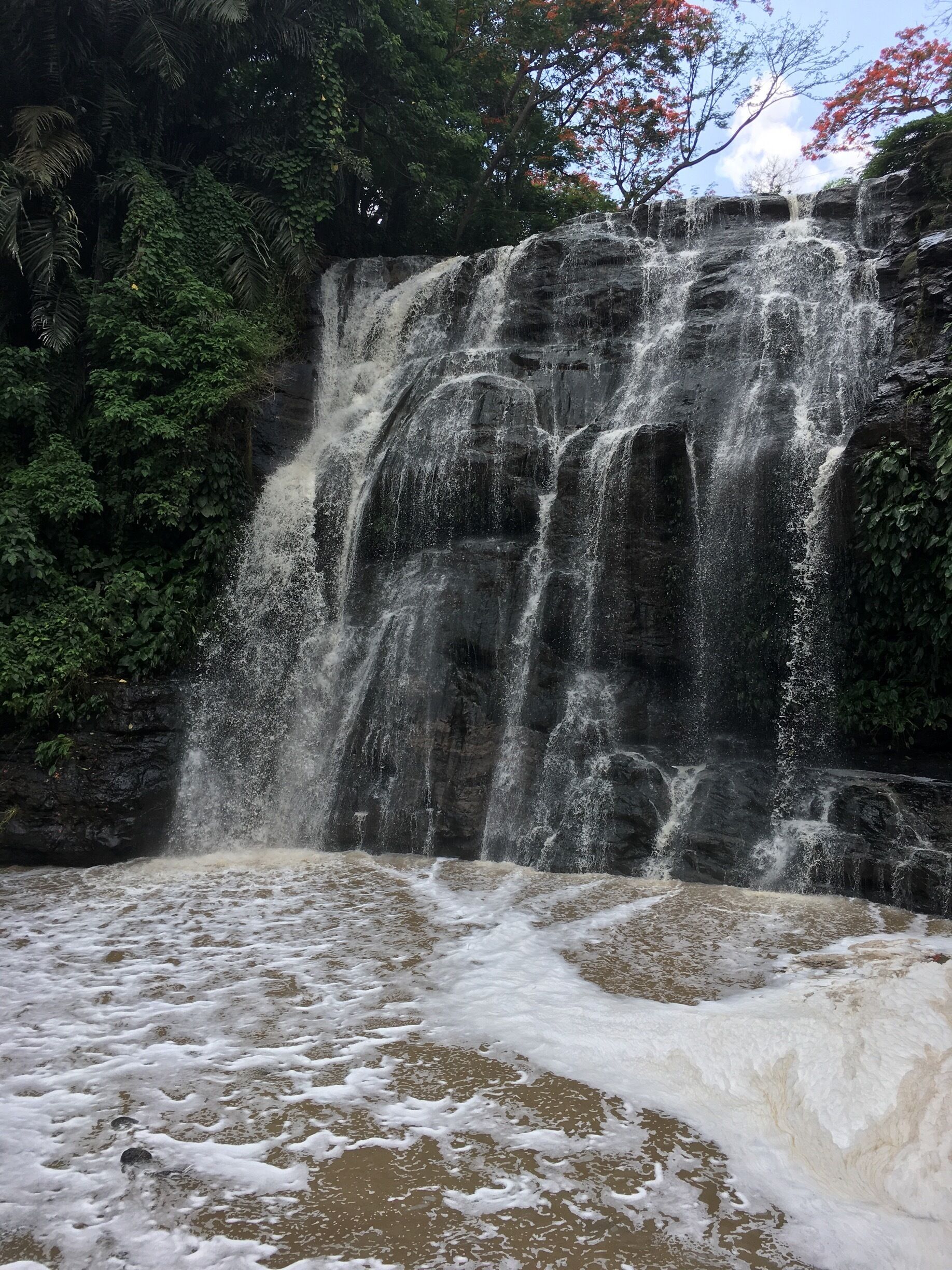 Beautiful waterfall in the mist of this historical park. 