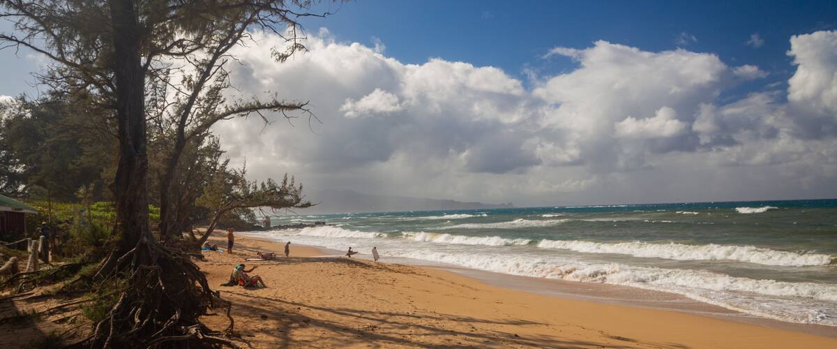 Lower Paia Park featuring general coastal views and a beach