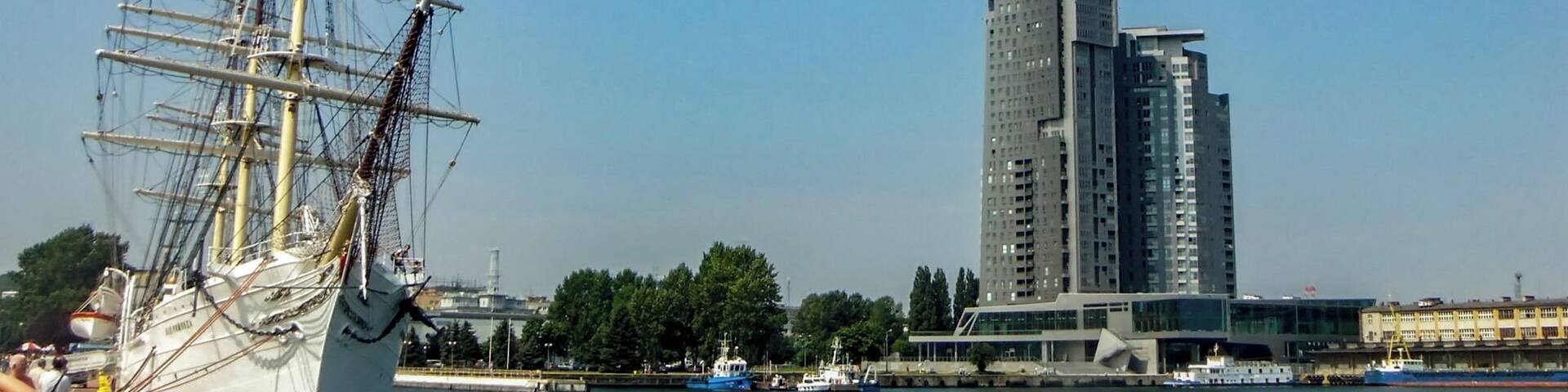 Beautiful tall ship, open as a visitor attraction in Gdynia.