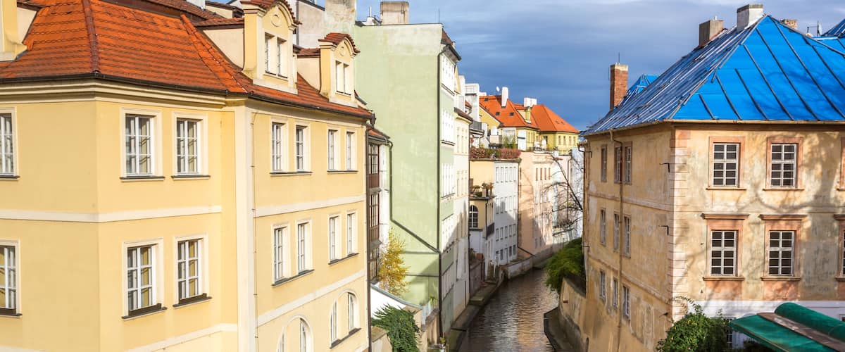 Colorful houses, Certovka (the Davil's Stream), Kampa Island, ; Shutterstock ID 180792296