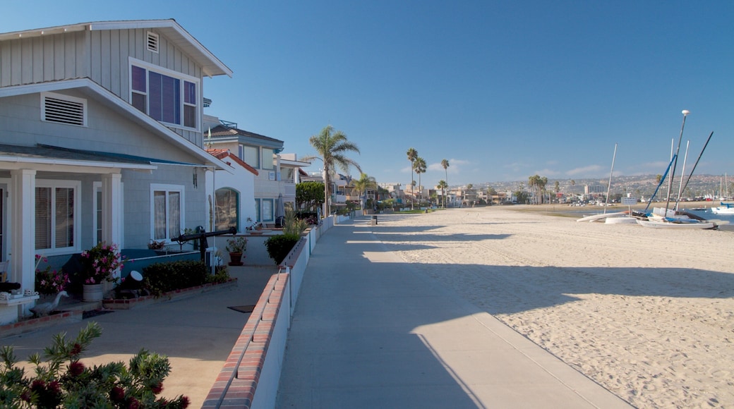 Mission Beach featuring landscape views, tropical scenes and a beach