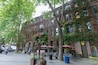 Pioneer Square Plaza in downtown Seattle, Washington, featuring Iron Pergola and Tlingit Indian Totem