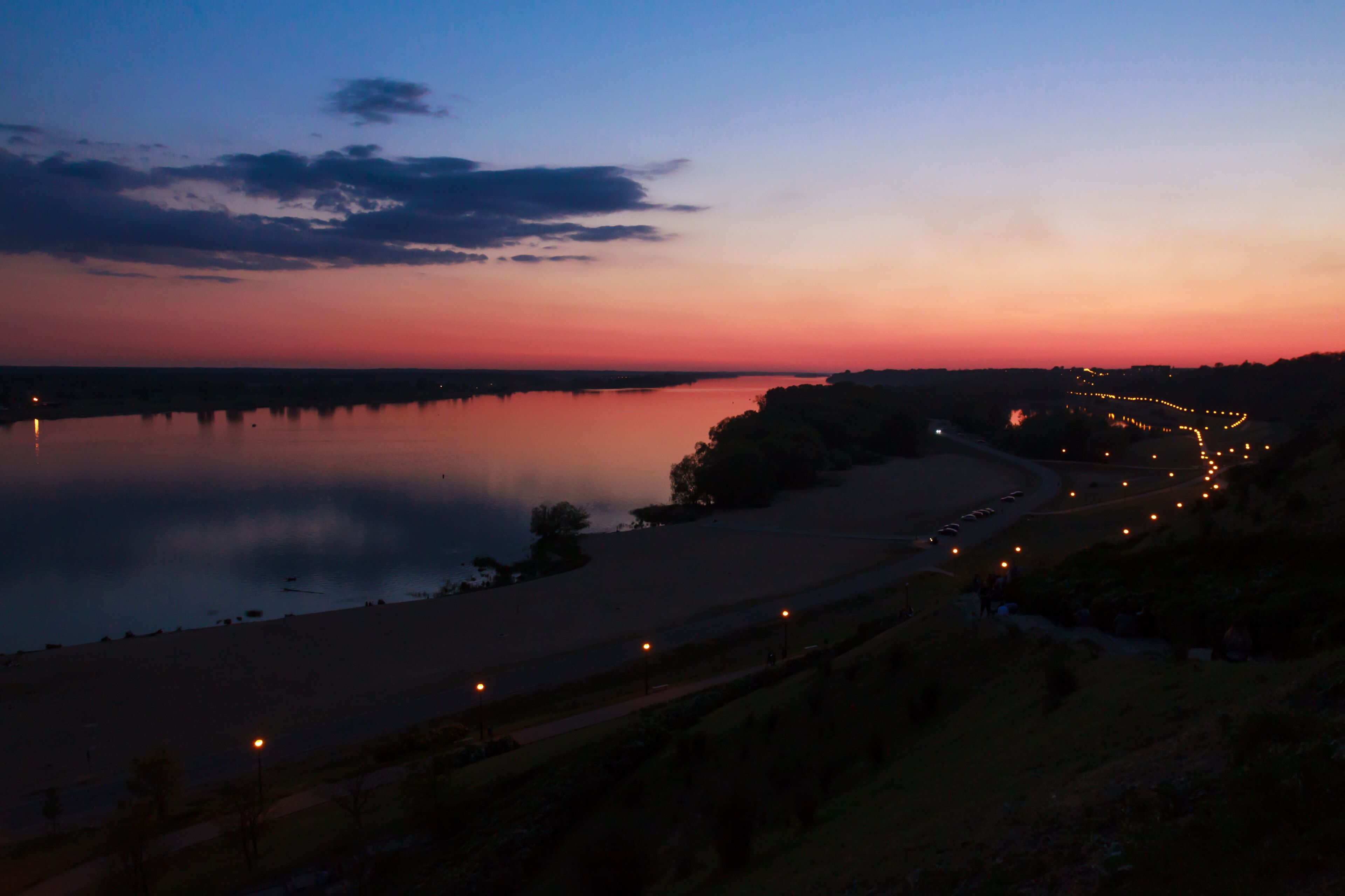 Płock- zachód słońca.
