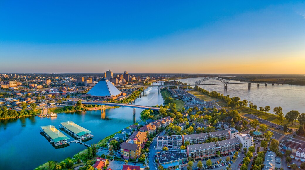 Memphis Tennessee TN Downtown Drone Skyline Aerial