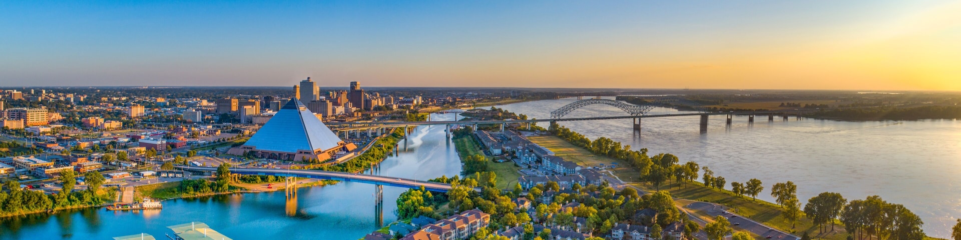 Memphis Tennessee TN Downtown Drone Skyline Aerial