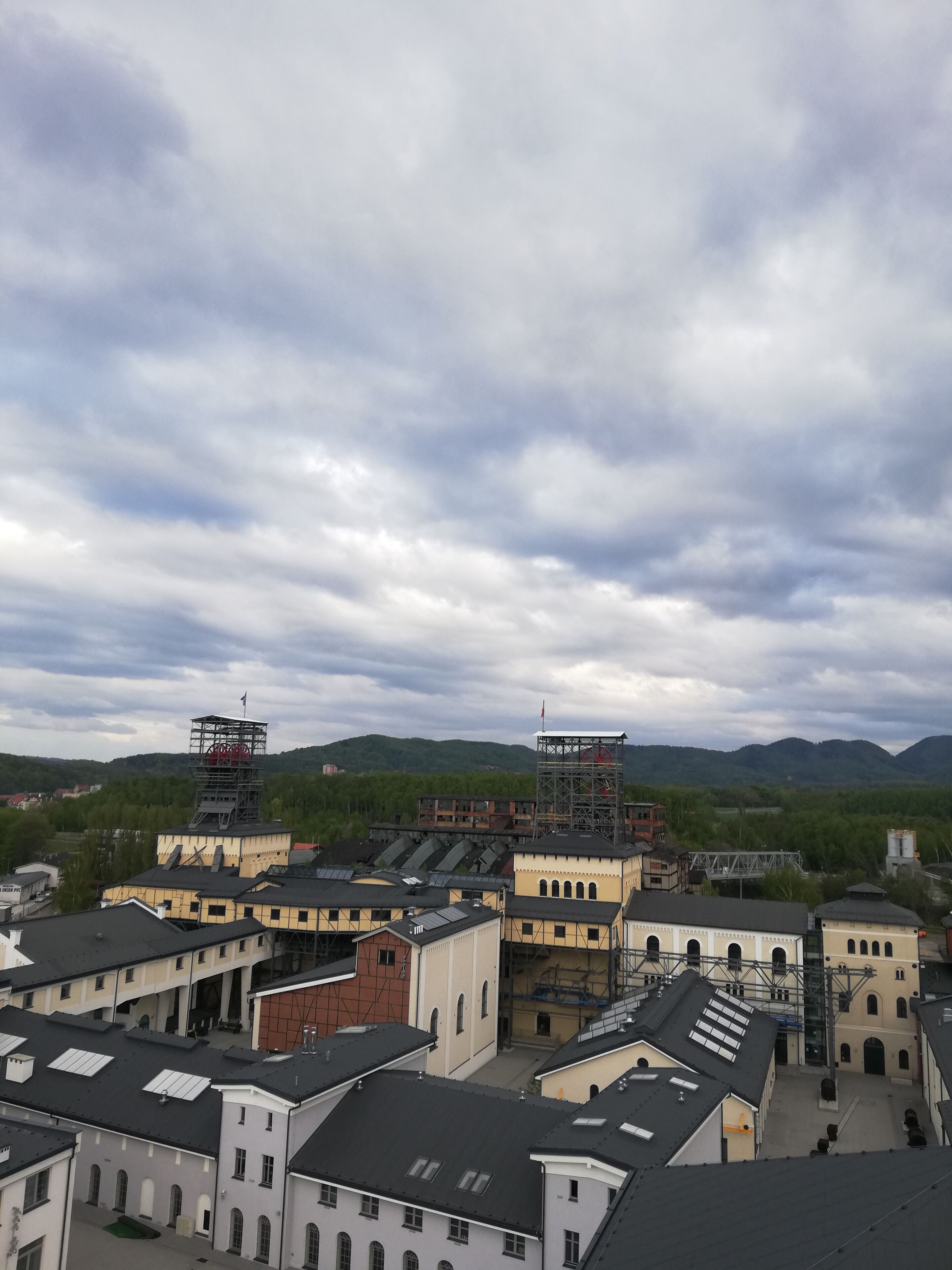 View from the observation tower to the old mine