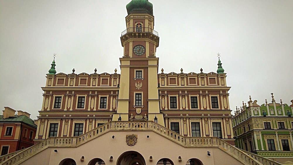 Town Hall in Zamosc looks impressive