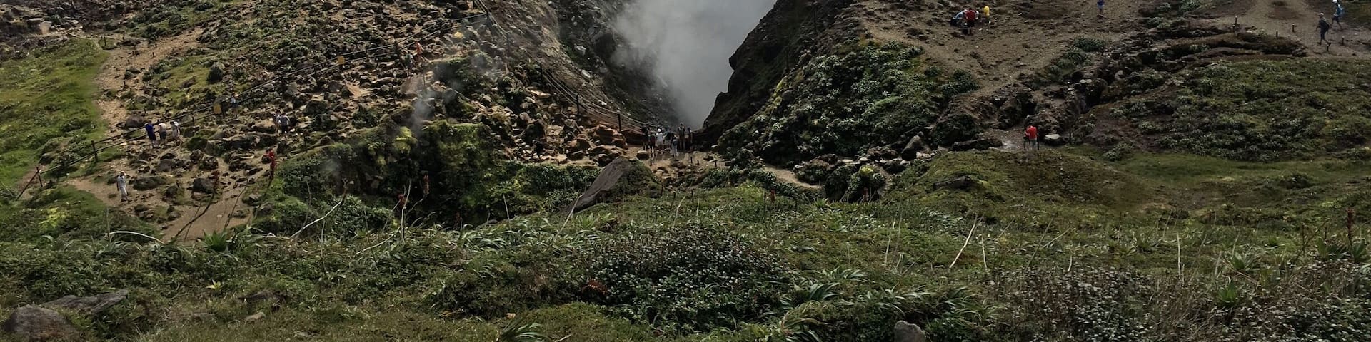 Sulfer fumes coming out of this active volcano on the island of Guadeloupe. (1457m)